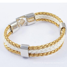 Mulheres Magnético Fecho Pulseira De Couro Metal Best Fiend Bracelet